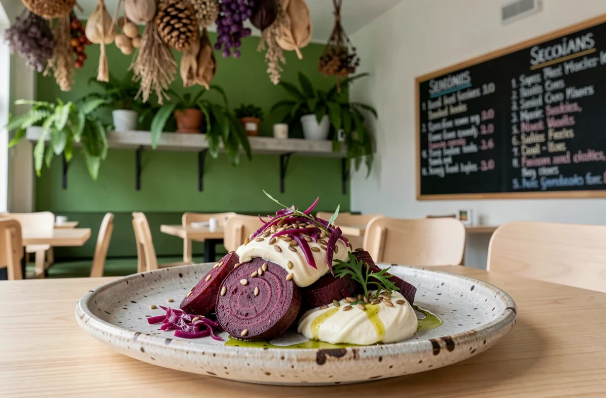 Assiette végétale colorée et créative du restaurant Kali à Orléans
