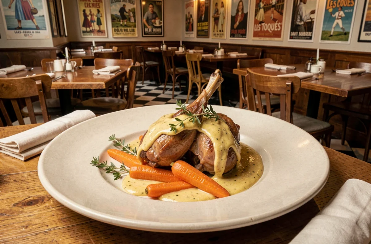 Assiette de cuisine française traditionnelle au restaurant Les Toqués à Saint-Jean-de-Braye