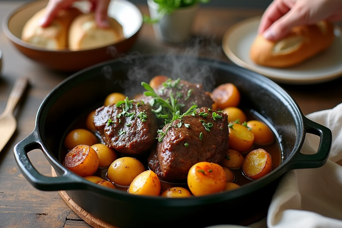 Gros plan sur cocotte d